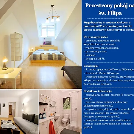 Przestronny Pokoj W Mieszkaniu Na Filipa-3